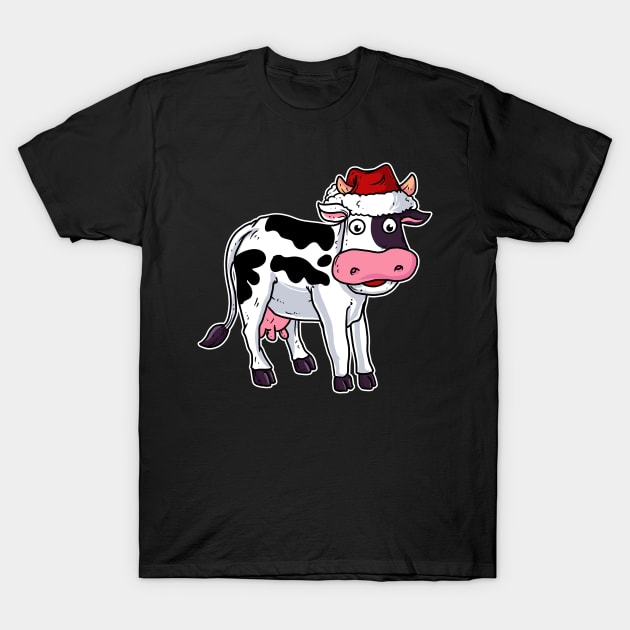 Christmas Cow T-Shirt by TheTeeBee